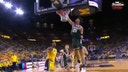 Michigan State's Malik Hall attacks the rim with a nasty one-handed dunk over Michigan