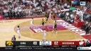 Wisconsin's Connor Essegian finishes a CRAFTY layup to seal  64-52 victory over Iowa