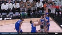 Jack Nunge swats a shot at the rim in Xavier's victory over Providence