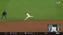 Padres' second baseman Ha-Seong Kim makes a FANTASTIC defensive play to get Cubs' Dansby Swanson out at first