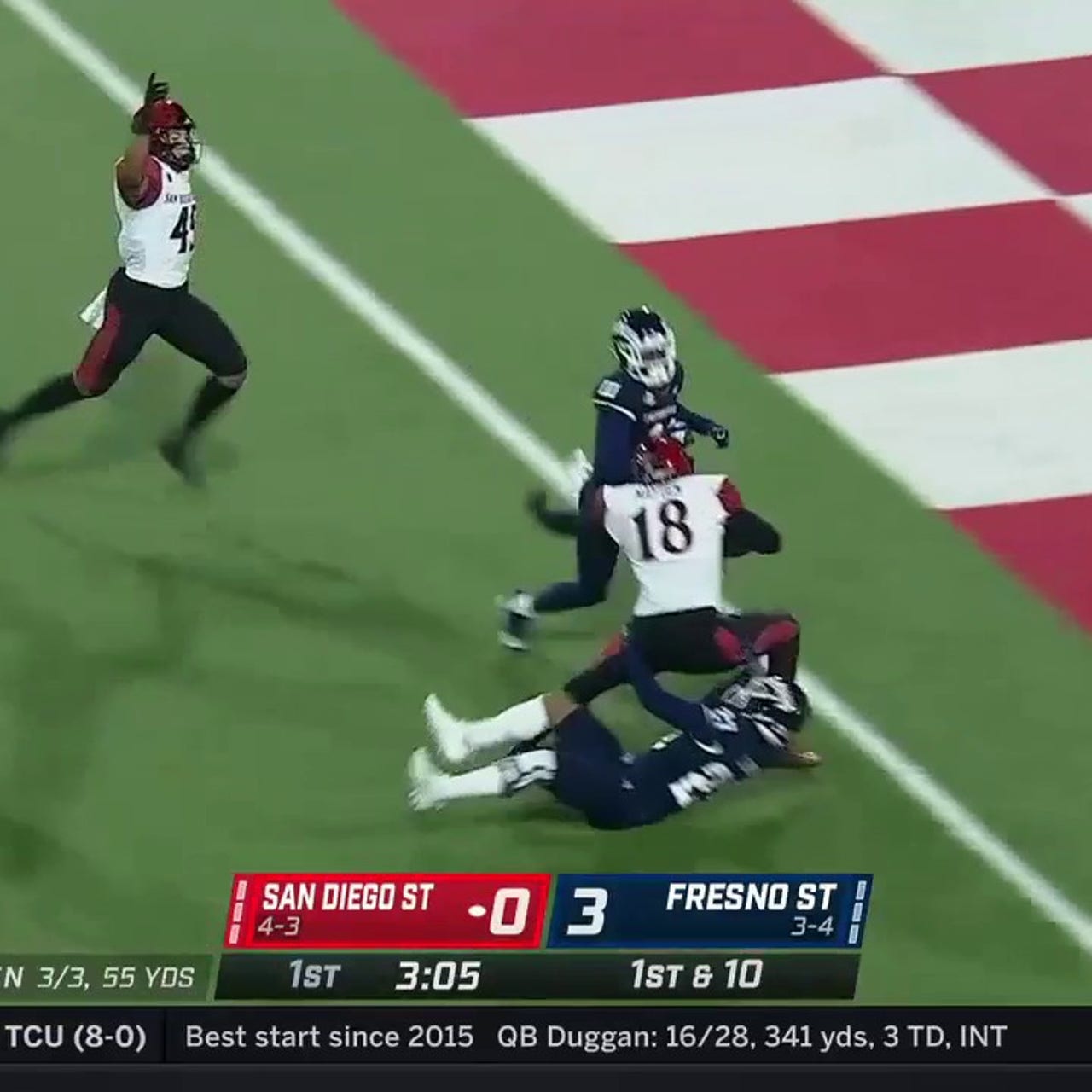 Aztecs' Jalen Mayden breaks a 28-yard quarterback scramble for a touchdown  | FOX Sports