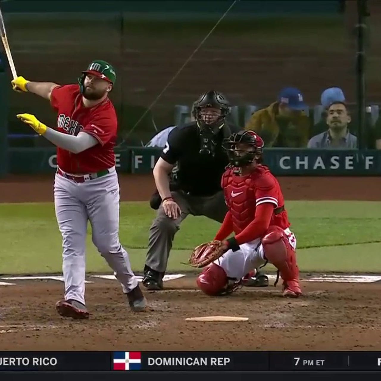 Rowdy Tellez LAUNCHES a home run to add to Mexico's lead over Canada, 10-3