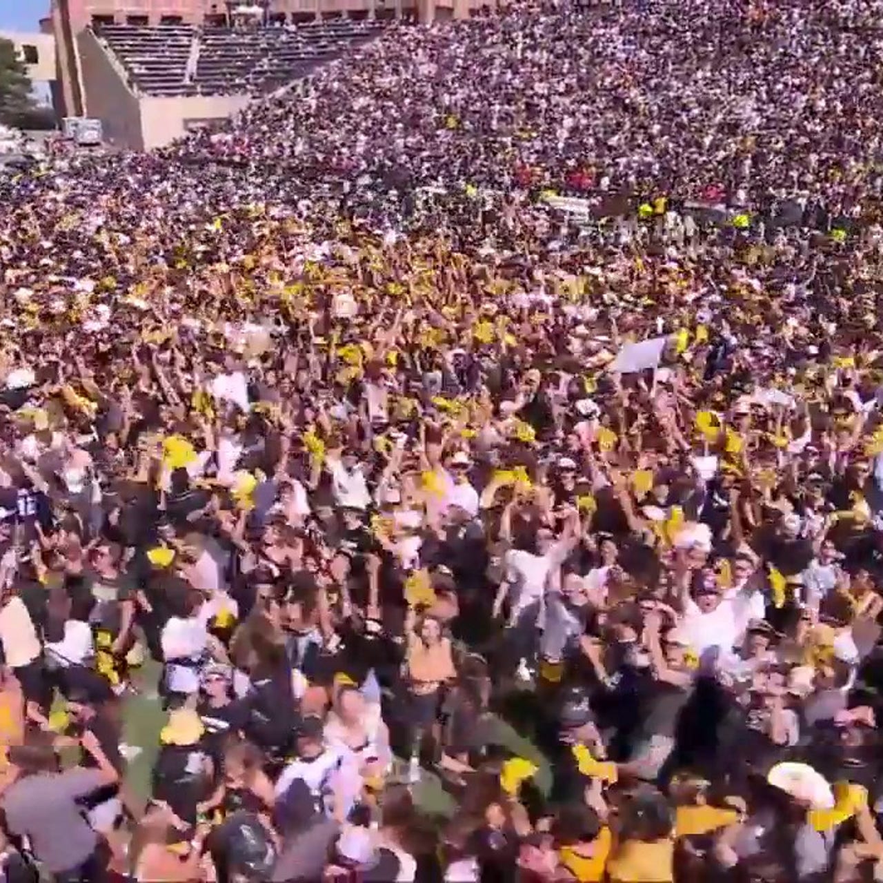 Colorado fans storm field after Deion Sanders' win over Nebraska