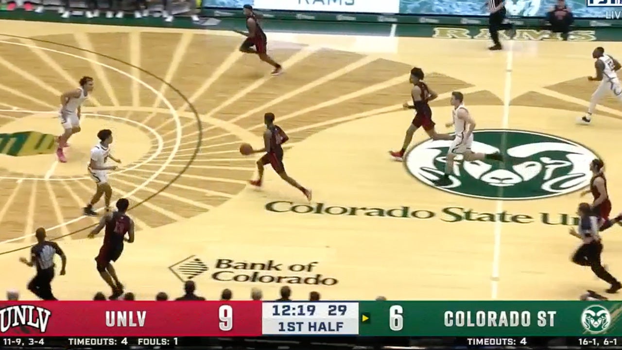 UNLV's Royce Hamm Jr. breaks out on the fast break, throws down MONSTER jam against Colorado State