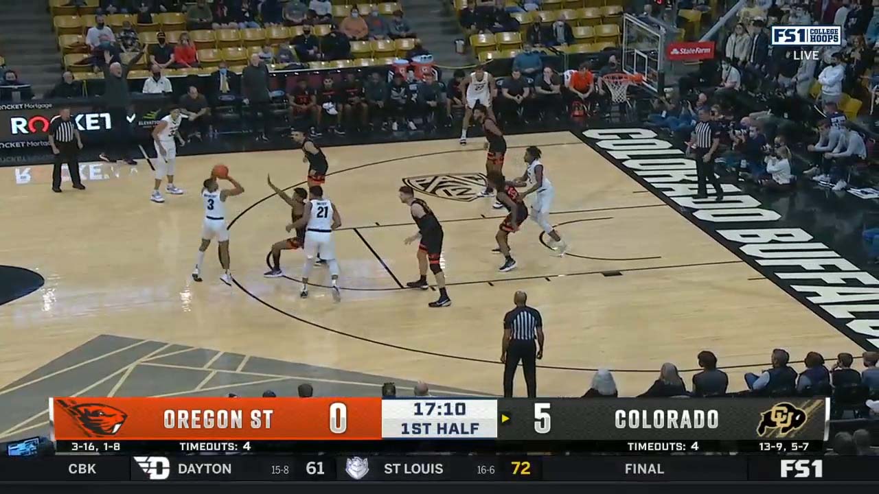 Colorado opens the first half shooting 11-for-15 from the 3-point line