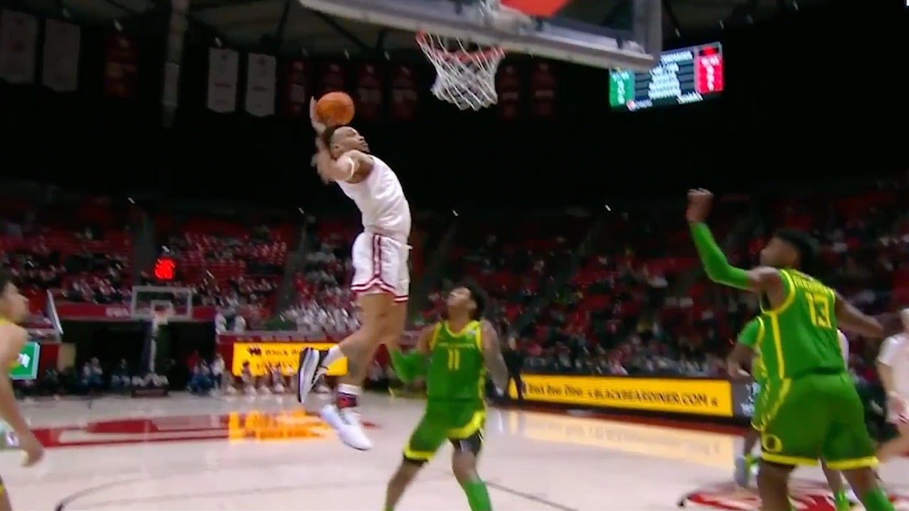 Utah's Marco Anthony throws down CRAZY alley oop