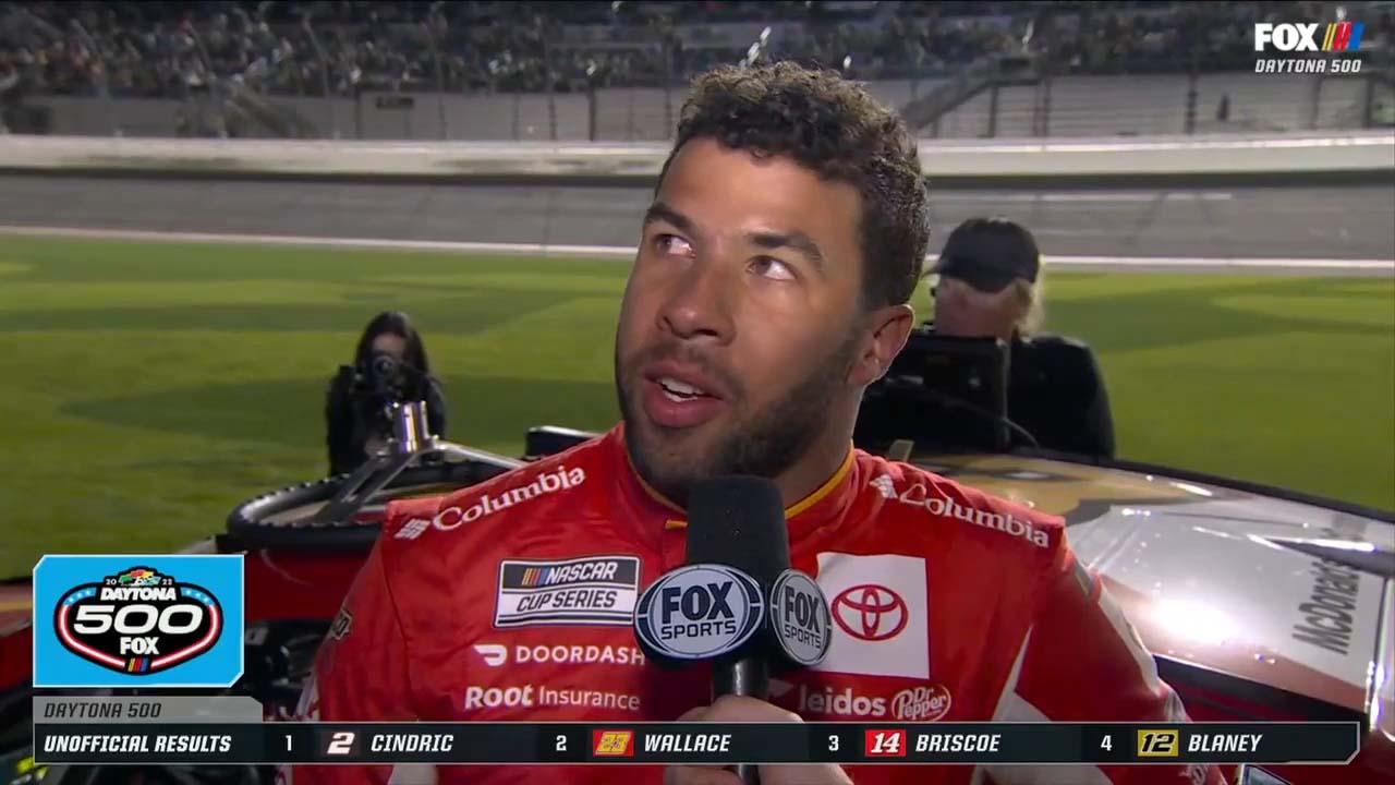 Bubba Wallace on finishing second in the Daytona 500: 'It sucks when you're that close.'