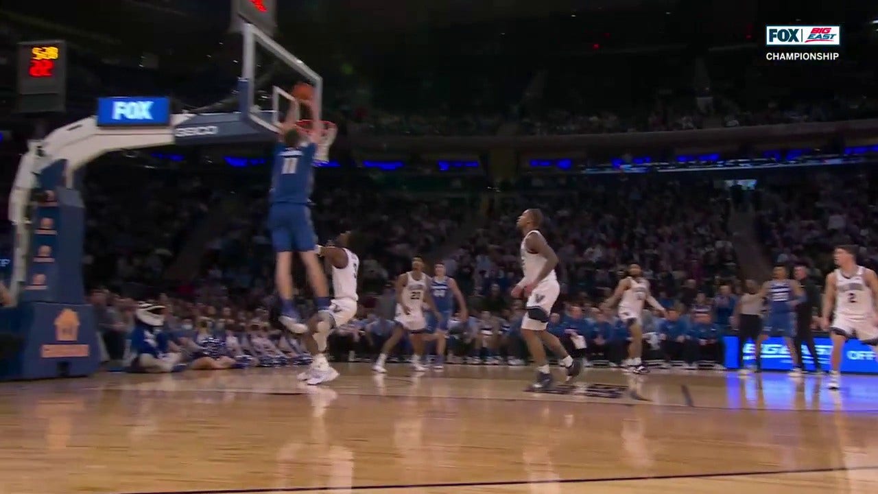 Ryan Kalkbrenner puts home the monster alley-oop as Creighton looks to upset Villanova