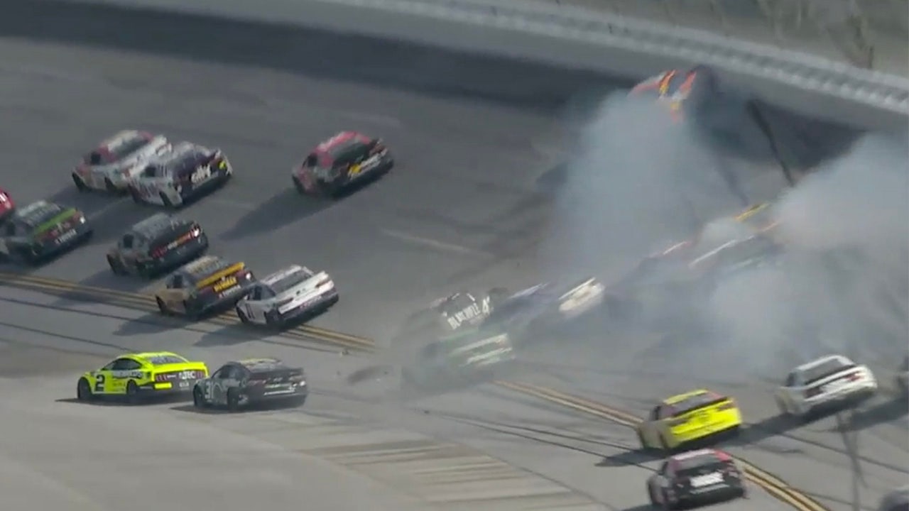 Bubba Wallace triggers major crash by turning Joey Logano