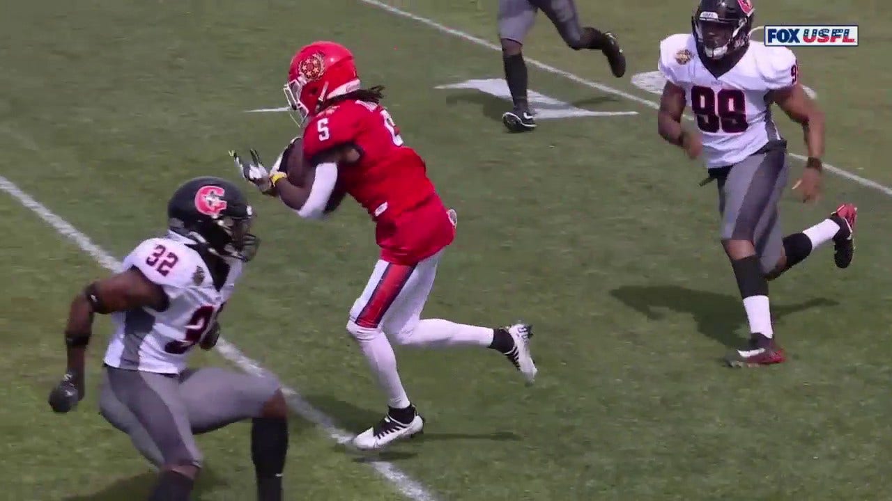 New Jersey's De'andre Johnson finds KaVontae Turpin who shakes-and-bakes his way to endzone