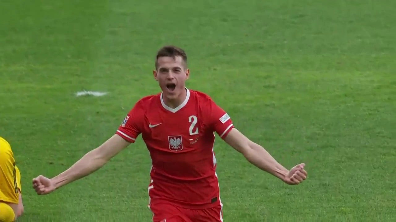 Poland's Jakub Kaminski's 72nd-minute strike ties match with Wales