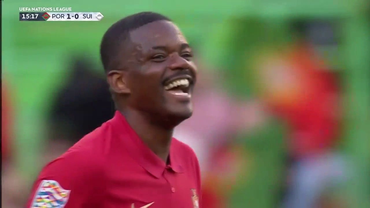 William Carvalho's rebound off a Cristiano Ronaldo free kick gives Portugal a 1-0 lead