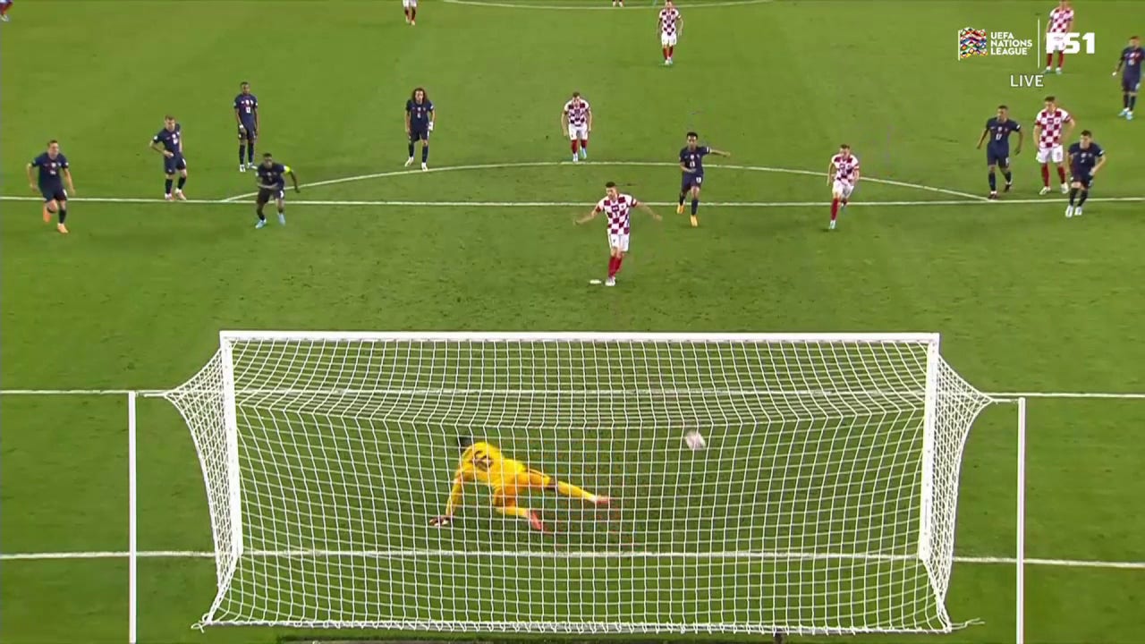 Andrej Kramaric's penalty shot brings Croatia level, 1-1
