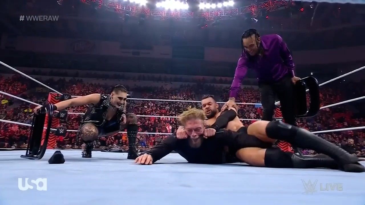 Edge BRUTALIZED by Finn Bálor, Rhea Ripley and Damian Priest I WWE on FOX