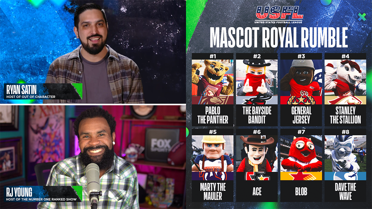 Ryan Satin and RJ Young on which USFL mascot would win in a Royal Rumble I WWE on Fox
