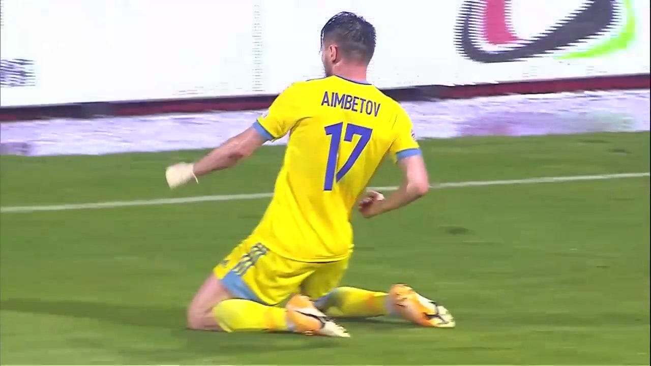Abat Aimbetov scores third UEFA Nations League goal, helps Kazakhstan grab a 1-0 lead vs. Belarus