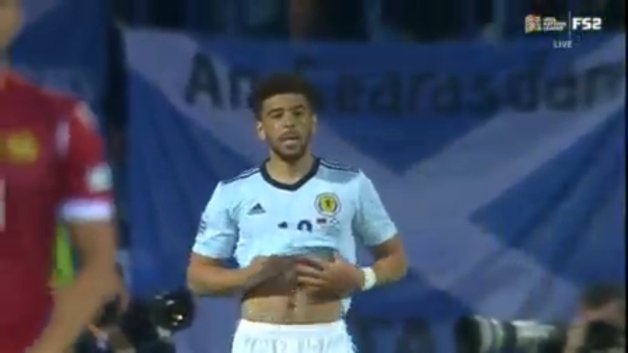 Che Adams scores to bring Scotland's lead to 4-1 over Armenia