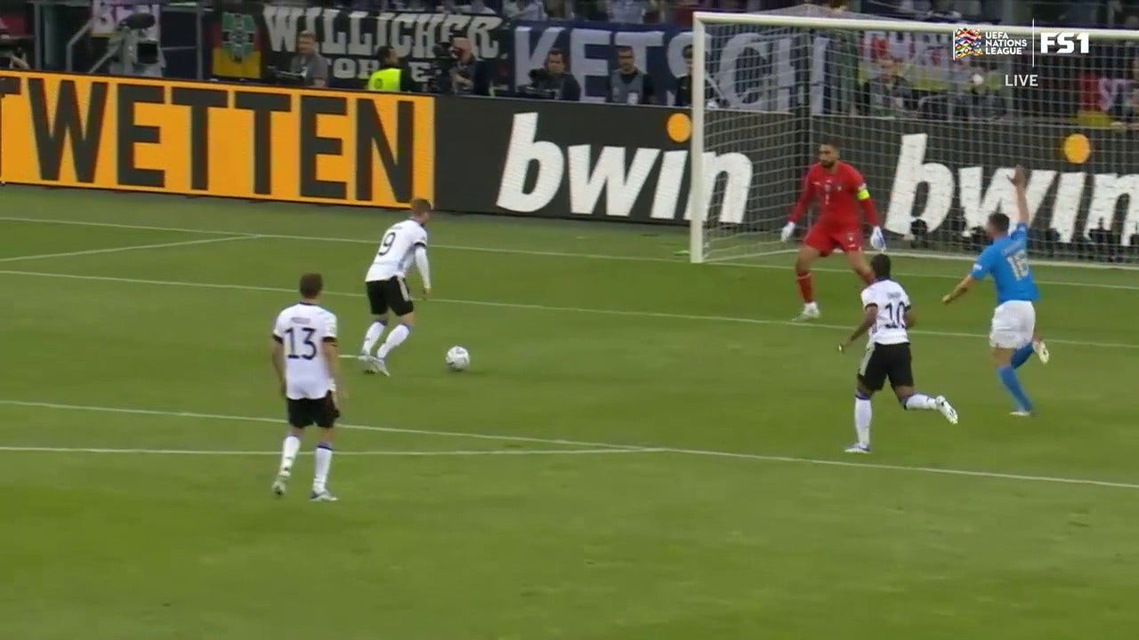 Timo Werner scores again, this time off a terrible Italy turnover to make it 5-0
