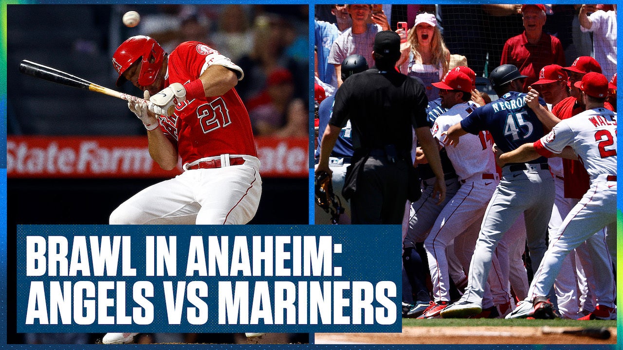 Los Angeles Angels & Seattle Mariners clear benches in Anaheim | Flippin' Bats