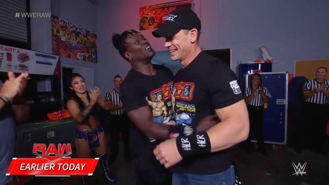 John Cena welcomed back to Monday Night Raw by the WWE locker room | WWE on  FOX | FOX Sports