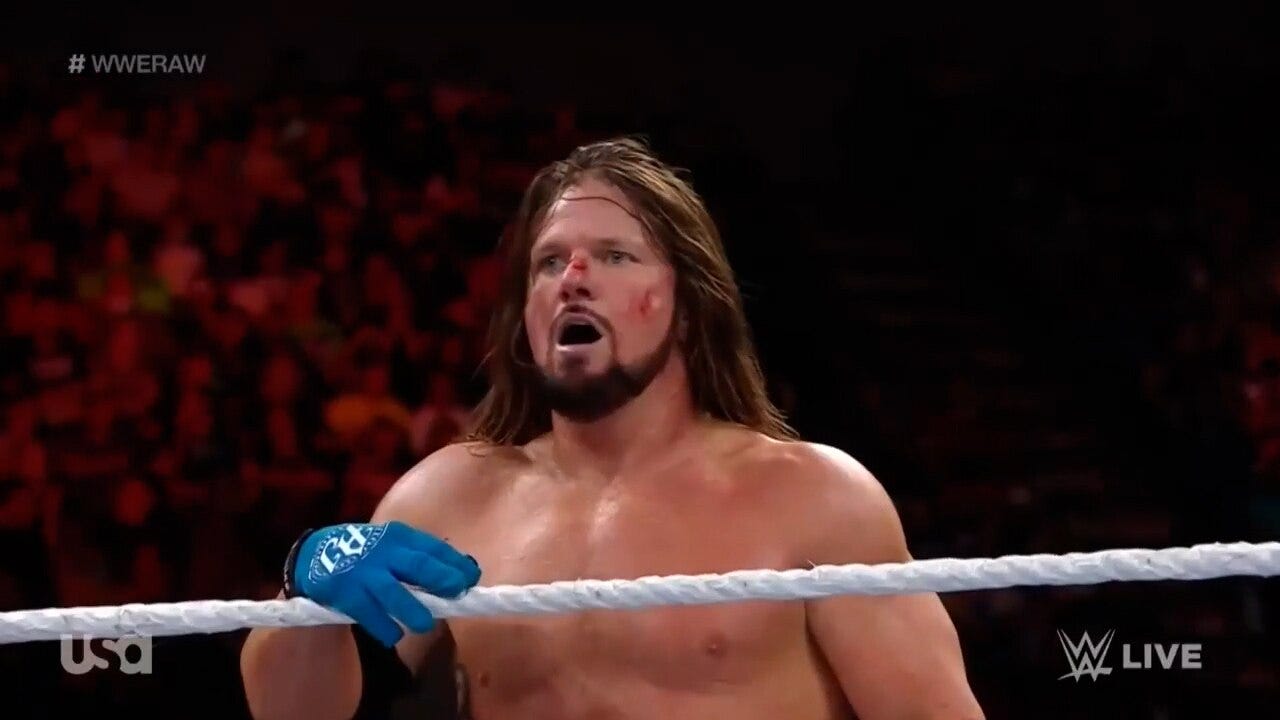 The Miz walks out on AJ Styles on Monday Night Raw in a one-on-one face off | WWE on FOX