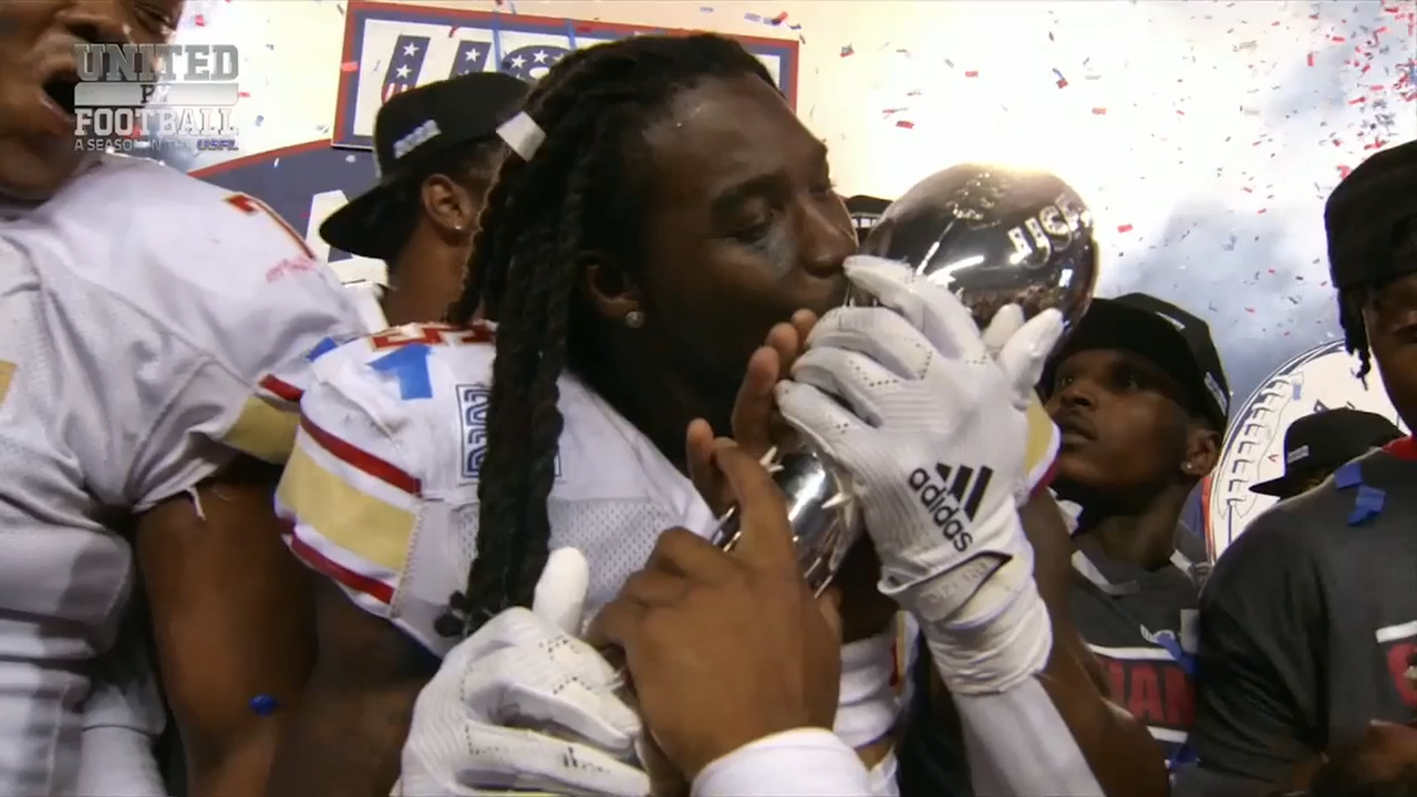 Birmingham Stallions' emotional celebration after winning the USFL Championship | United By Football