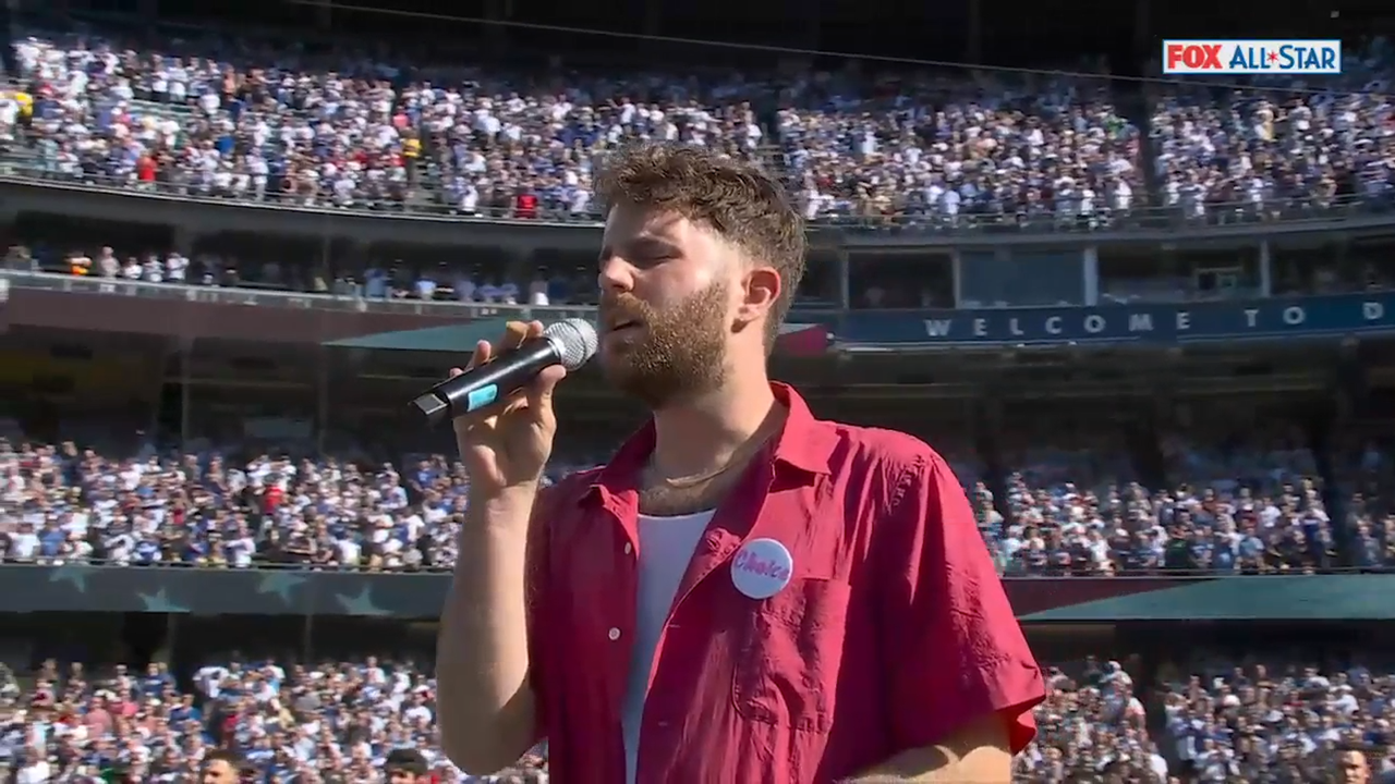 2022 MLB All-Star Game: Ben Platt performs the National Anthem | FOX SPORTS