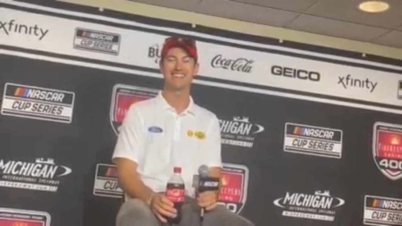 Joey Logano speaks on the fire at Indy