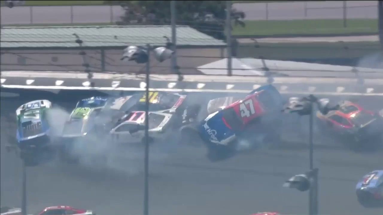 MASSIVE wreck collects almost the entire field at Daytona