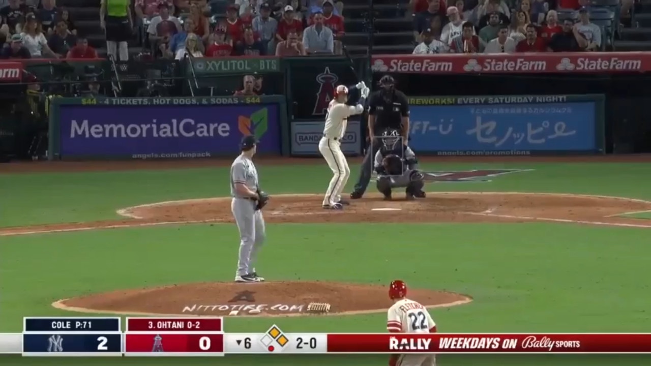 Angels' Shohei Ohtani blasts a three-run homer vs. Yankees