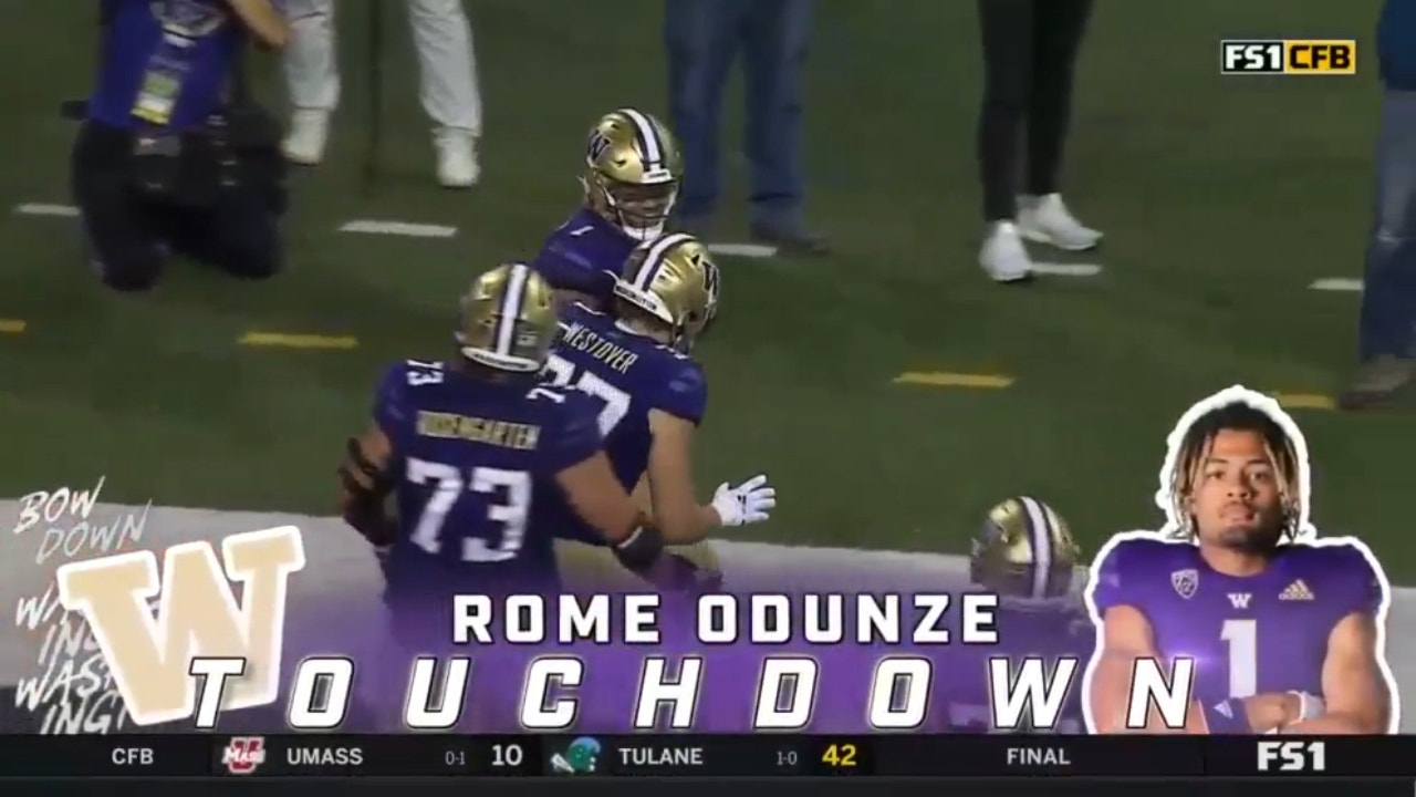 Washington's Michael Penix Jr. finds Rome Odunze for the 4-yard touchdown