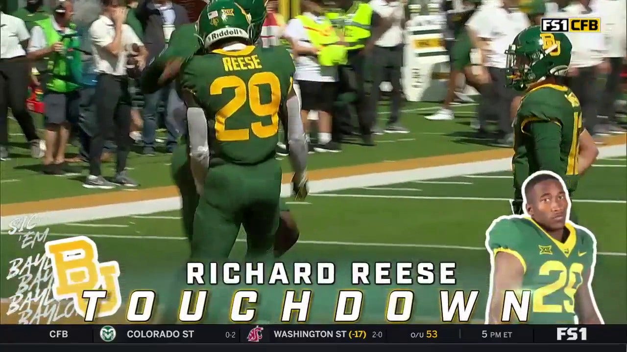 Richard Reese's 14-yard rushing touchdown gives Baylor an early 7-0 lead
