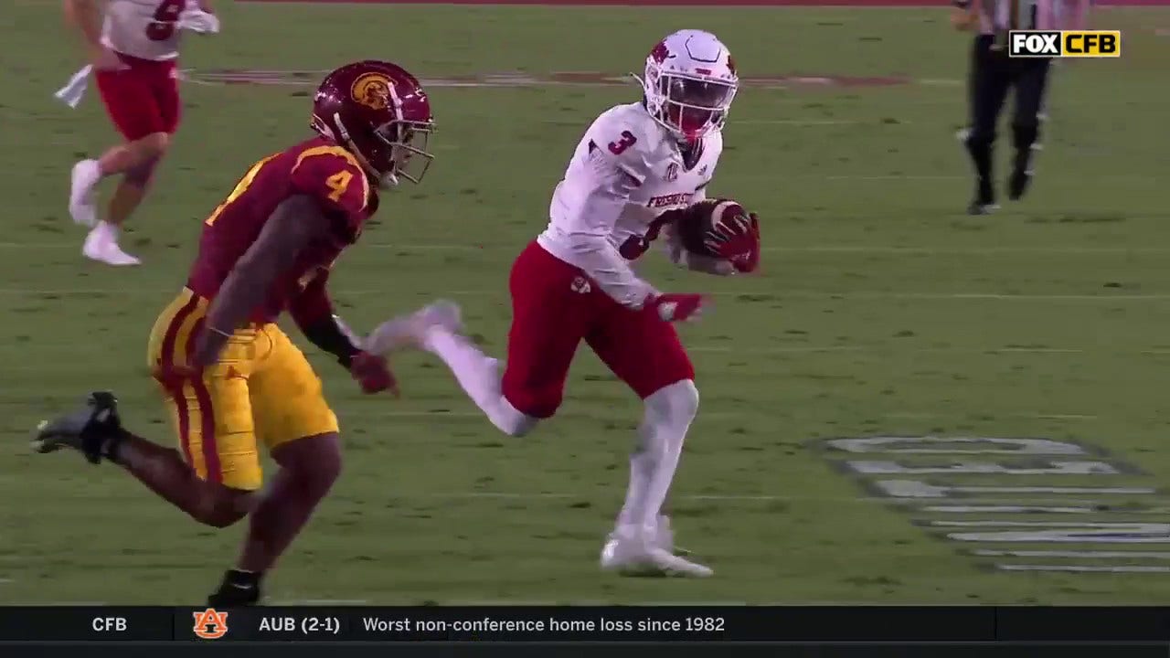 Fresno State's Erik Brooks embarrasses USC's defense in impressive TD reception