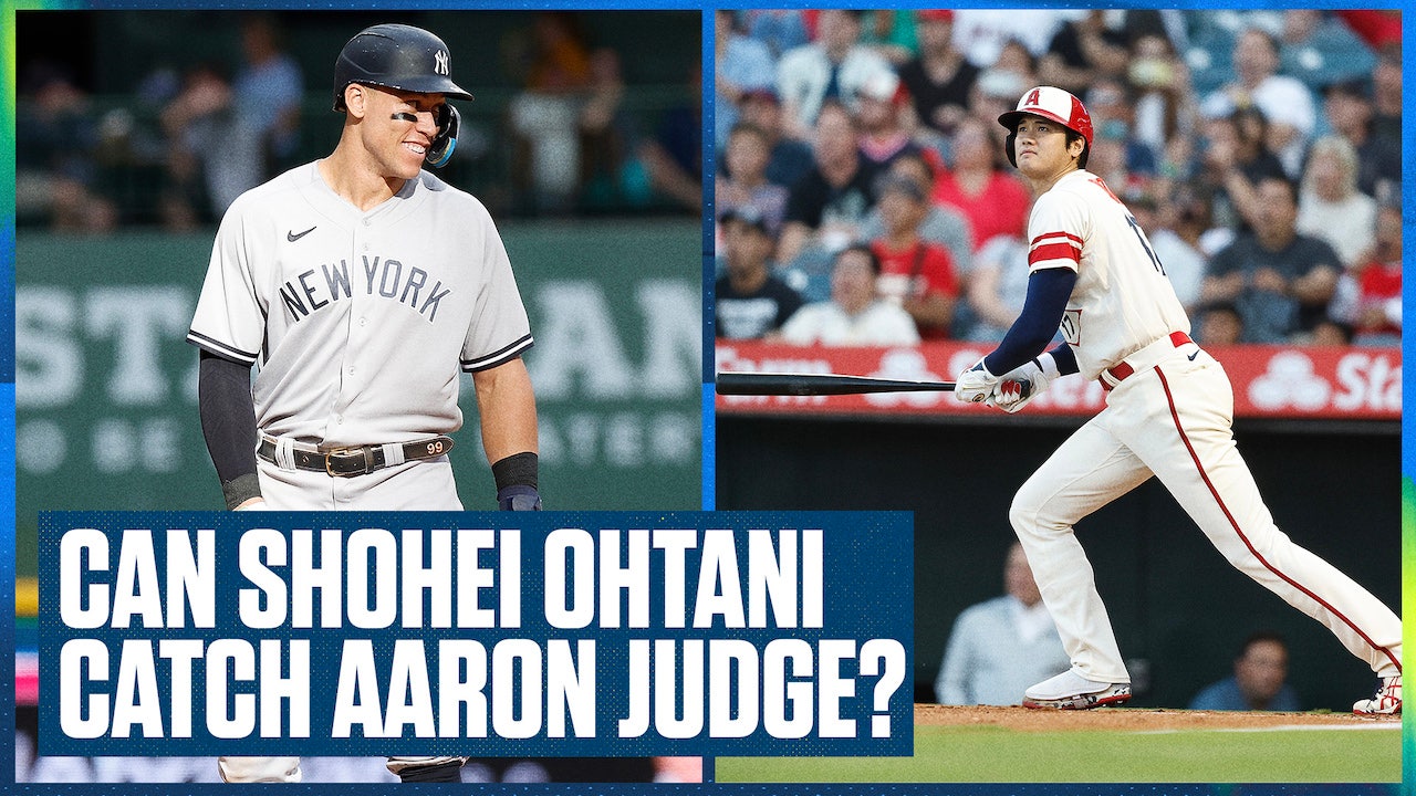 Aaron Judge and Shohei Ohtani' yankees mlb jersey blue s MVP debate remains  heated in final week