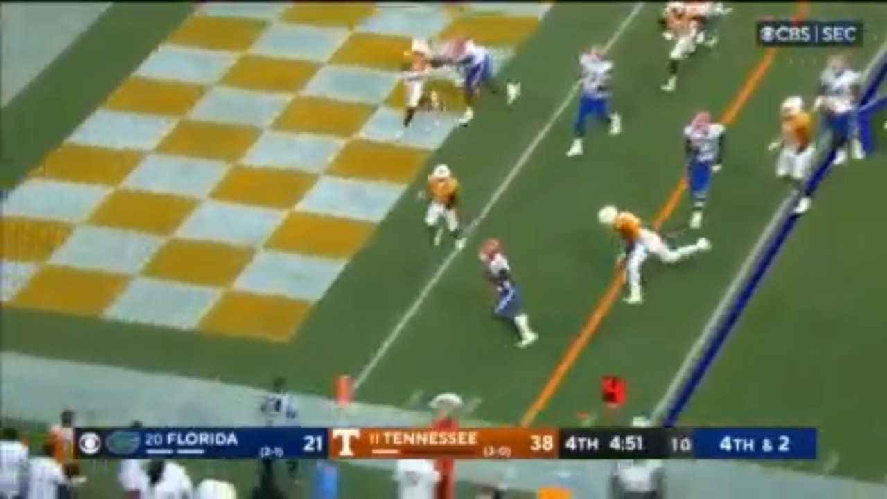 Florida's Montrell Johnson rushes for a five-yard touchdown