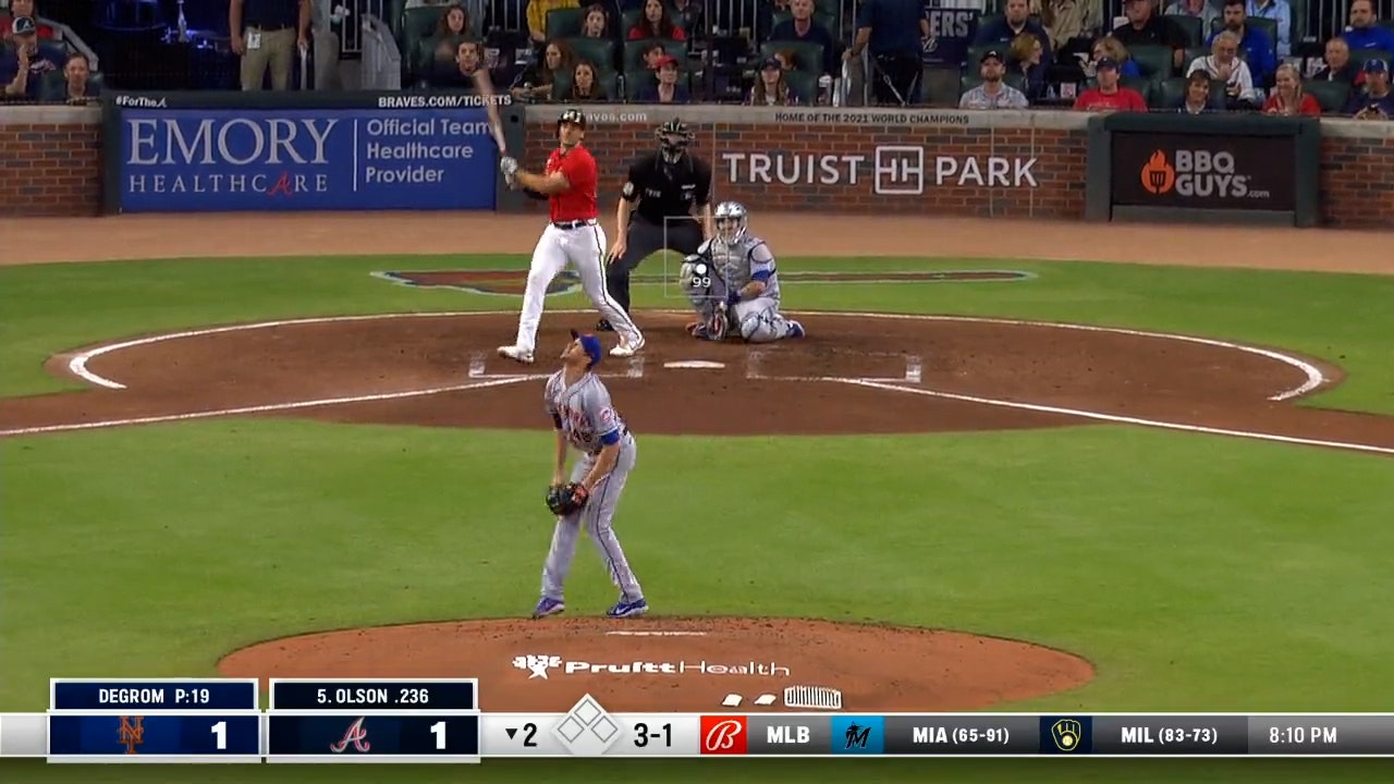 Braves' Austin Riley and Matt Olson hit back-to-back home runs against Mets' ace Jacob deGrom