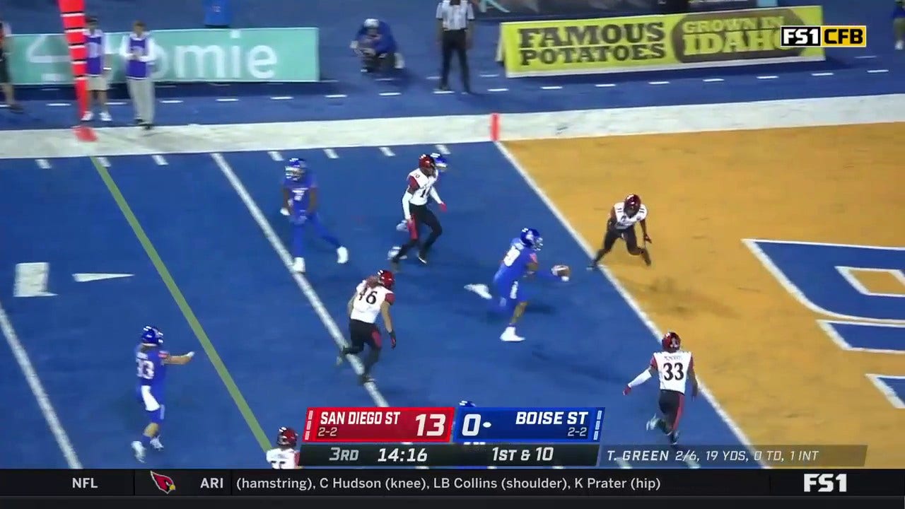 Taylen Green breaks off a 17-yard rushing TD and gets Boise State on the board