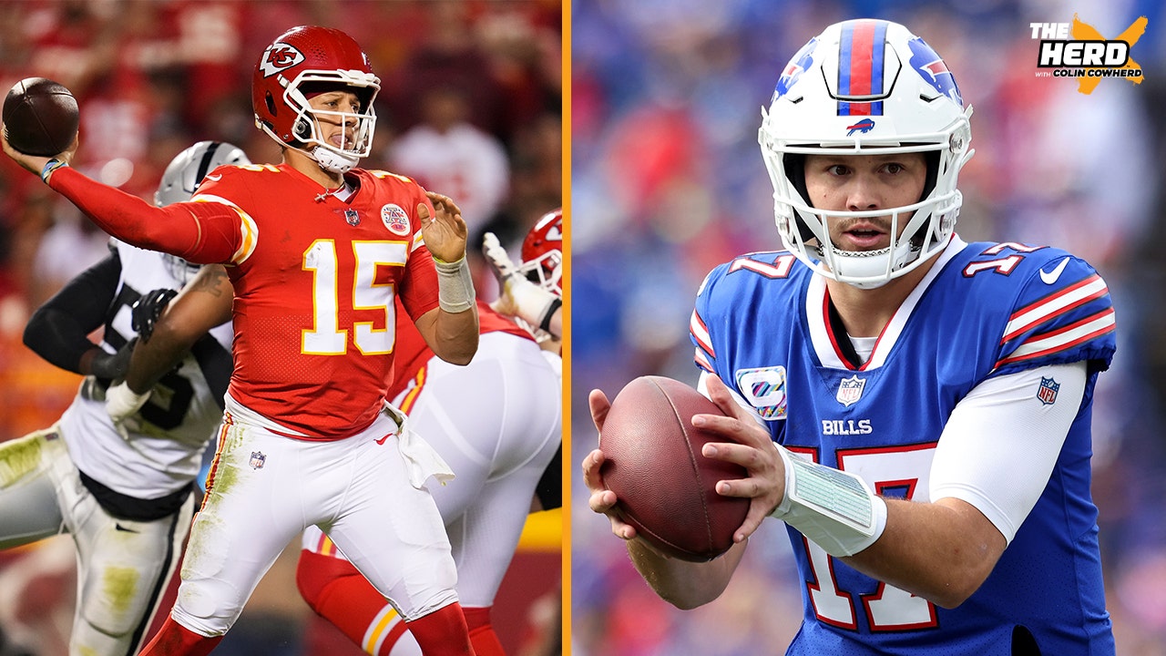 Tom Brady, Aaron Rodgers, Patrick Mahomes, Josh Allen to square