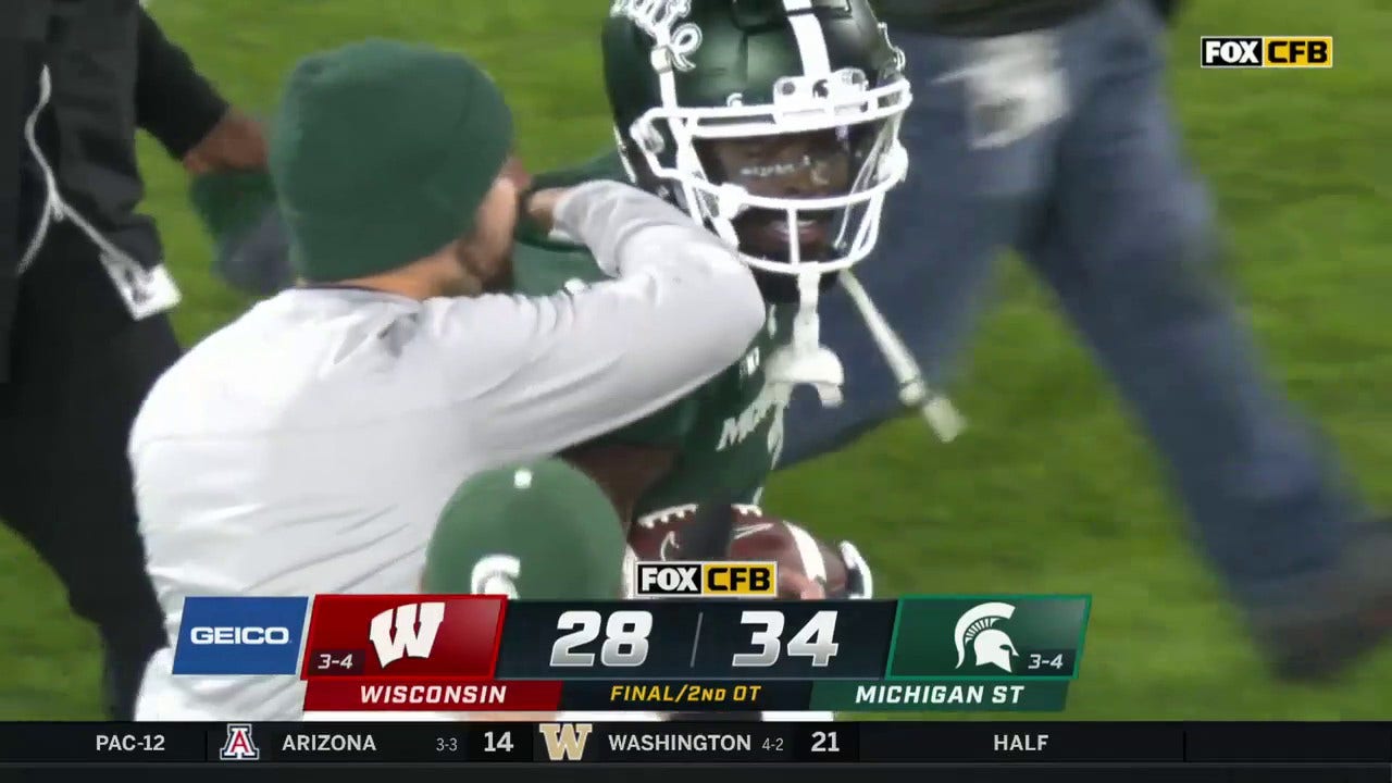 Jayden Reed catches the deep ball in overtime to secure Michigan State's first win in over a month