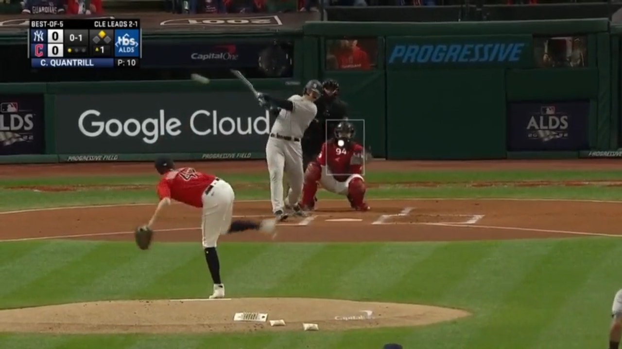 Anthony Rizzo hits an RBI single to give the Yankees the 1-0 lead