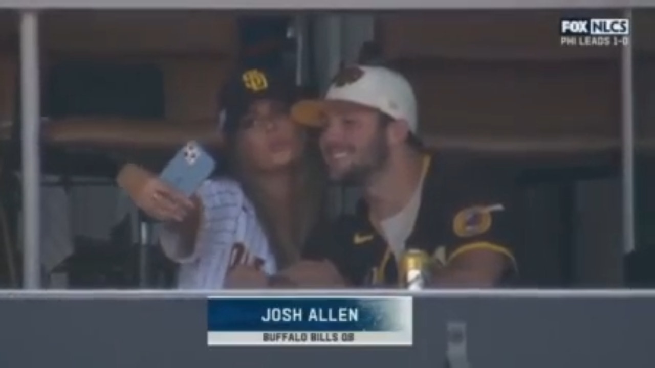 Bills' QB Josh Allen attends Padres' vs Phillies' game 2