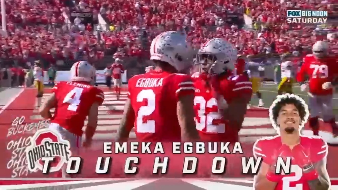 C.J. Stroud finds Marvin Harrison Jr. who makes a great catch and connects with Emeka Egbuka for a 13-yard touchdown