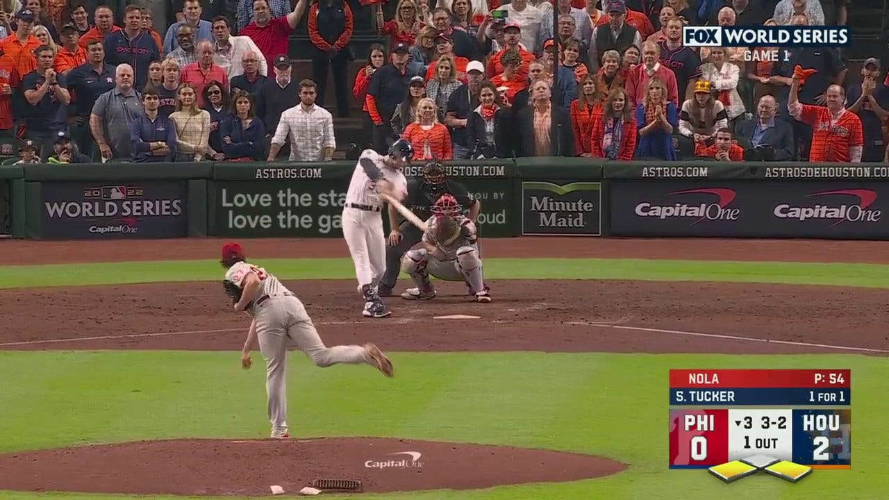 Kyle Tucker smashes his second home run of the game giving the Astros a 5-0 lead