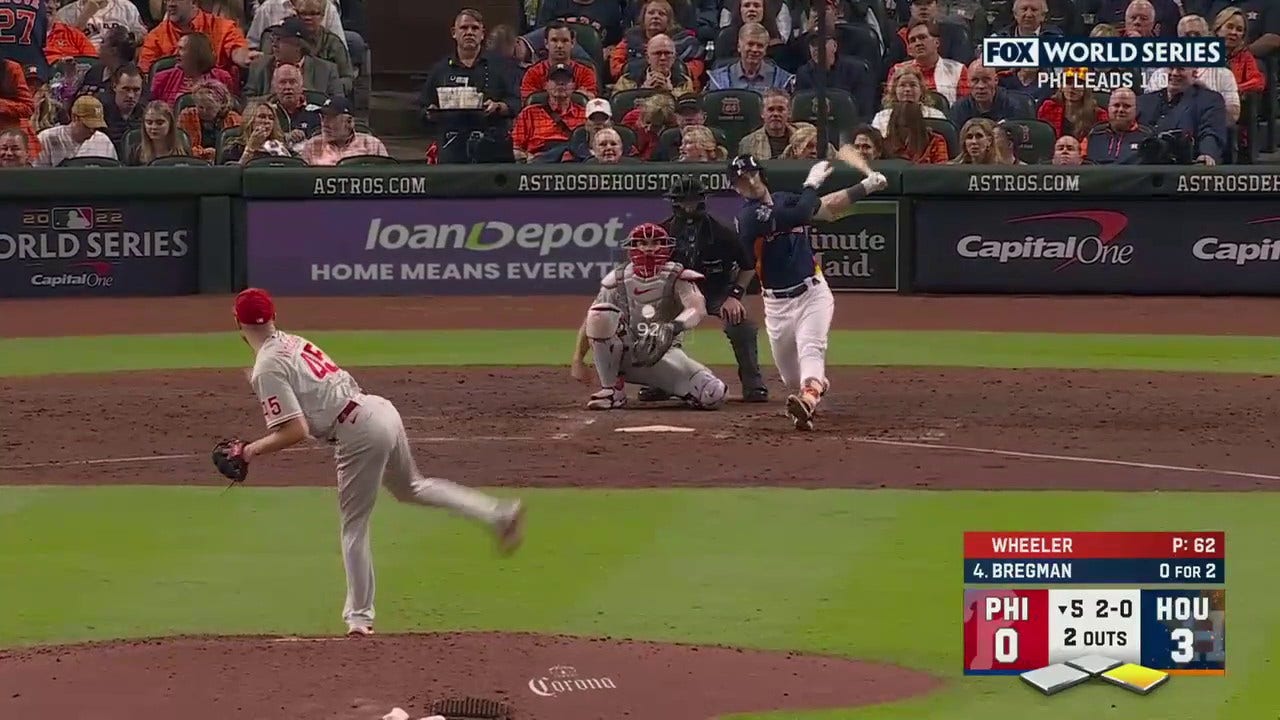 Alex Bregman DRILLS a two-run homer to extend the Astros' lead over the Phillies