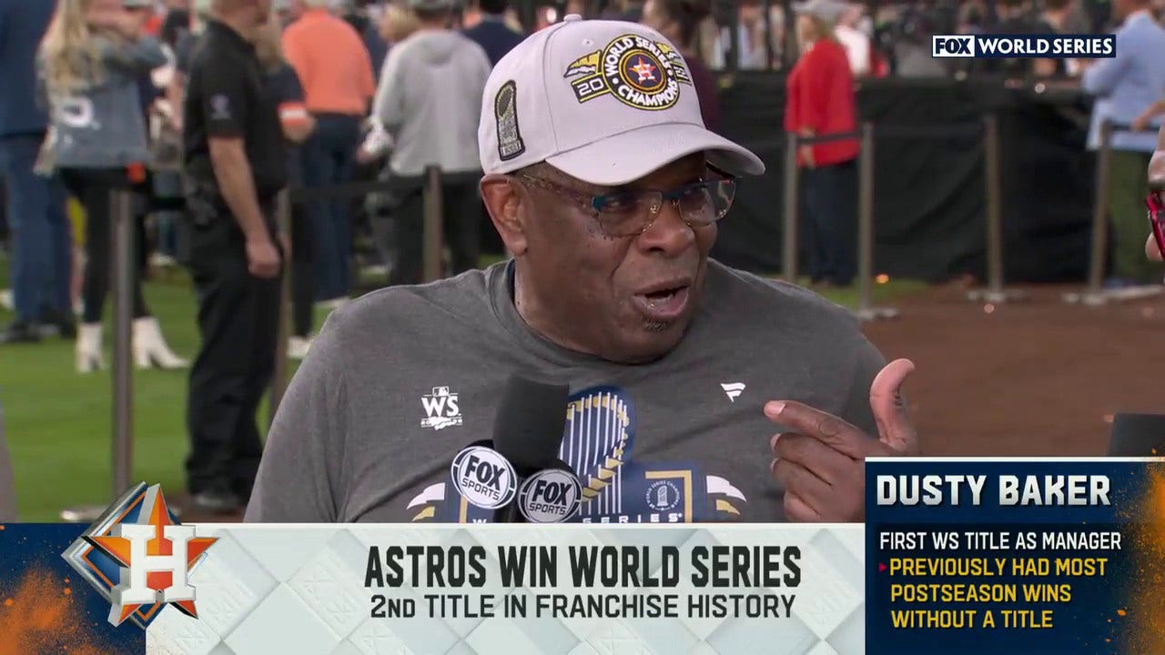 Dusty Baker wins his first World Series title as manager with Houston
