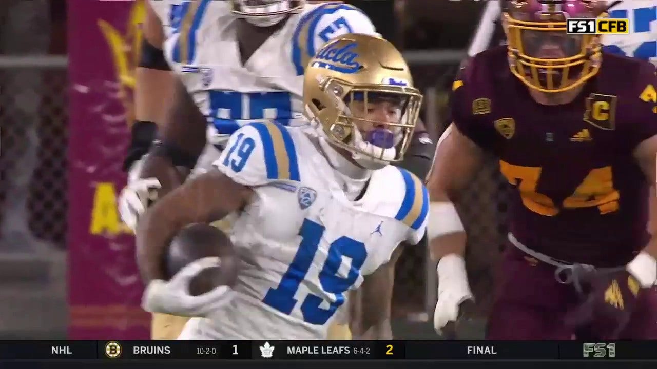 PASADENA, CA - SEPTEMBER 10: UCLA Bruins WR Kazmeir Allen (19) is