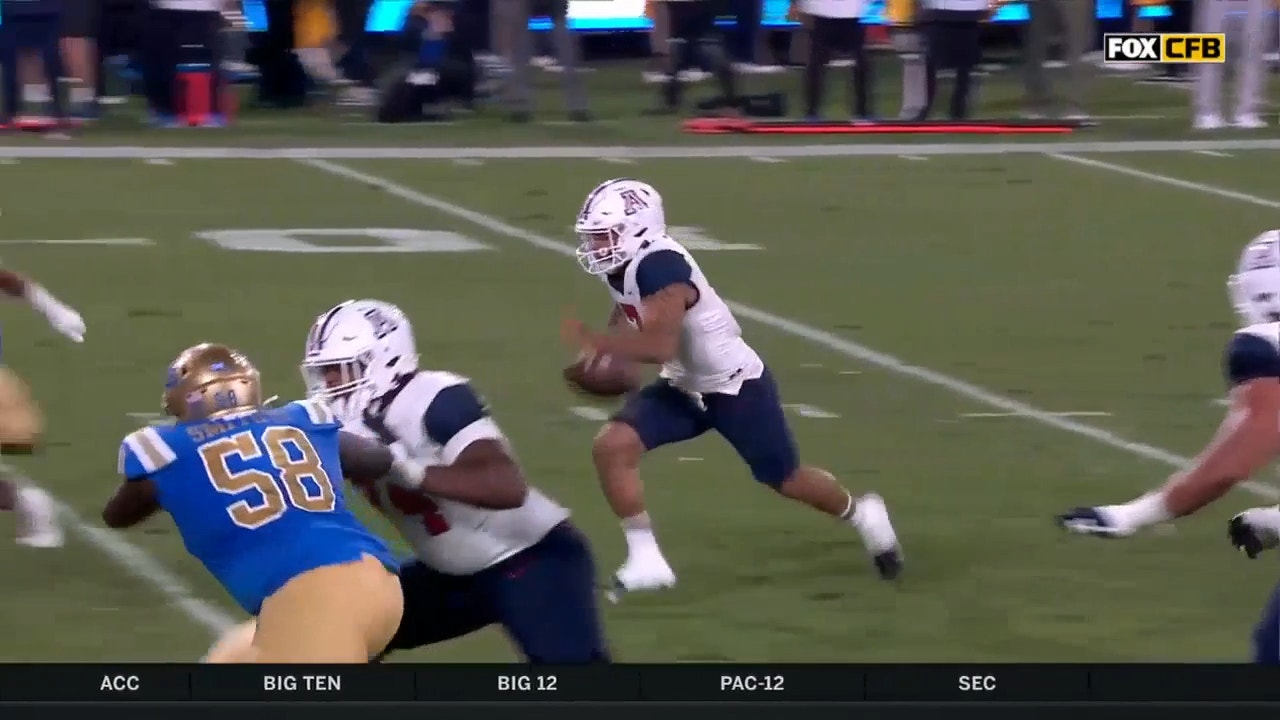 Arizona's Jayden de Laura DIVES for DAZZLING TD vs. UCLA