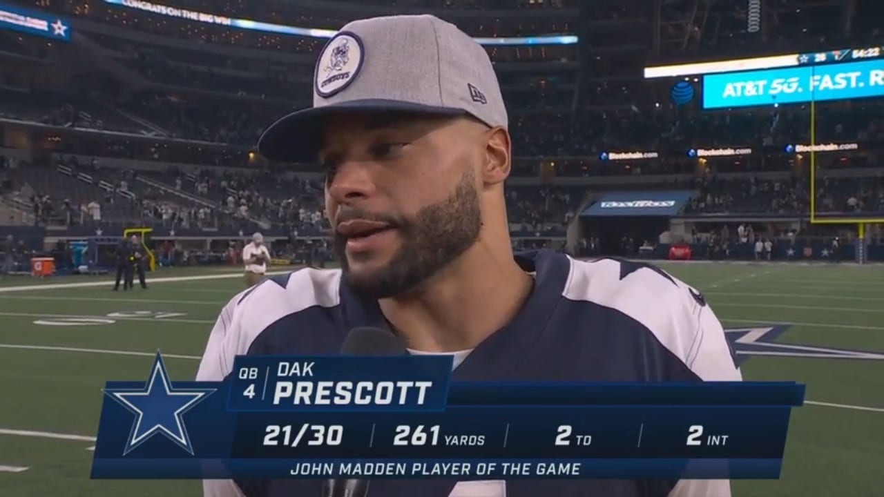 'Our defense can win a lot of games' - Dak Prescott after Cowboys 28-20 win over the Giants