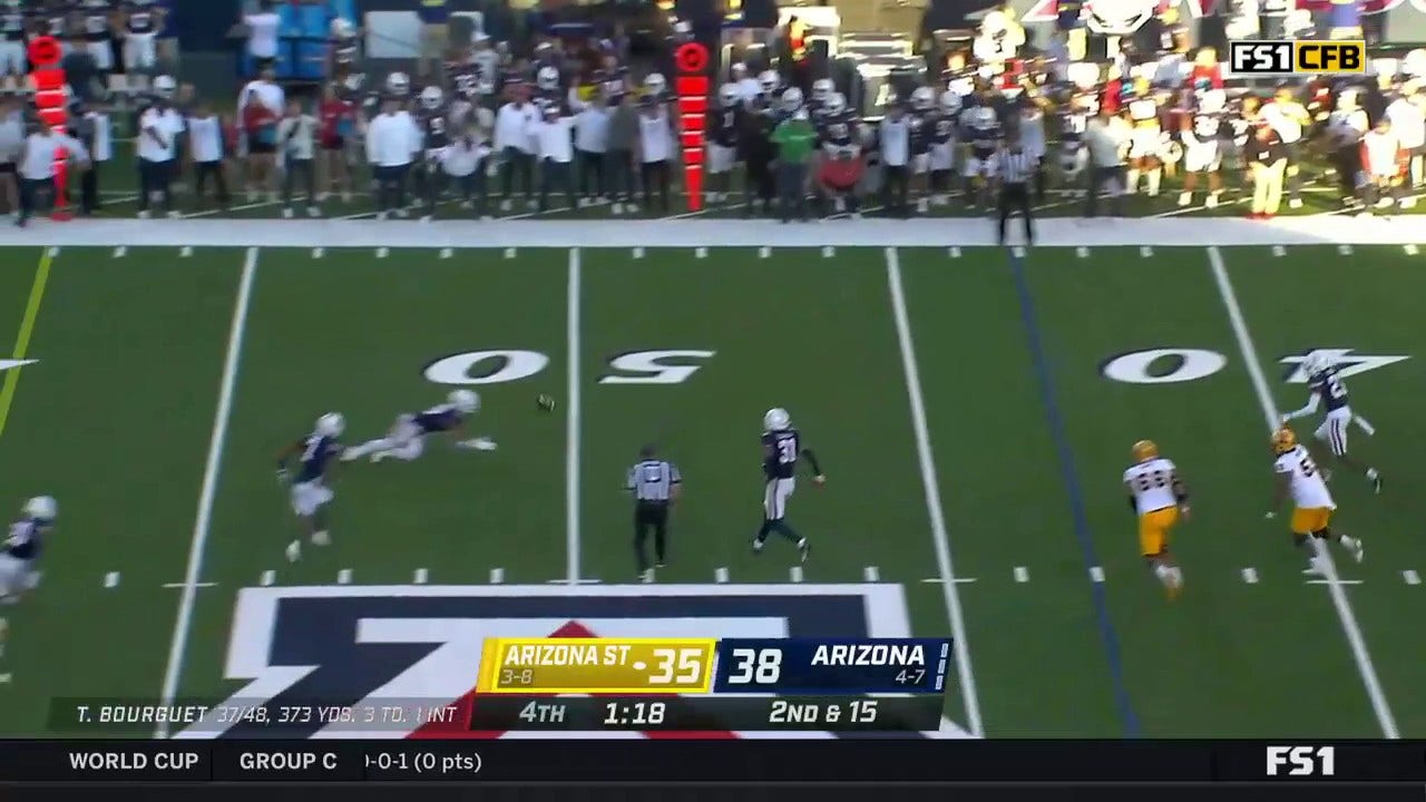 Arizona BEATS Arizona State 38-35 after Wildcats' Isaiah Taylor's 4th quarter interception