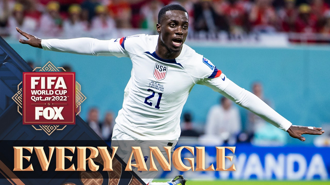 United States Timothy Weah scores an IMPRESSIVE goal in the 2022 FIFA World Cup Every Angle FOX Sports